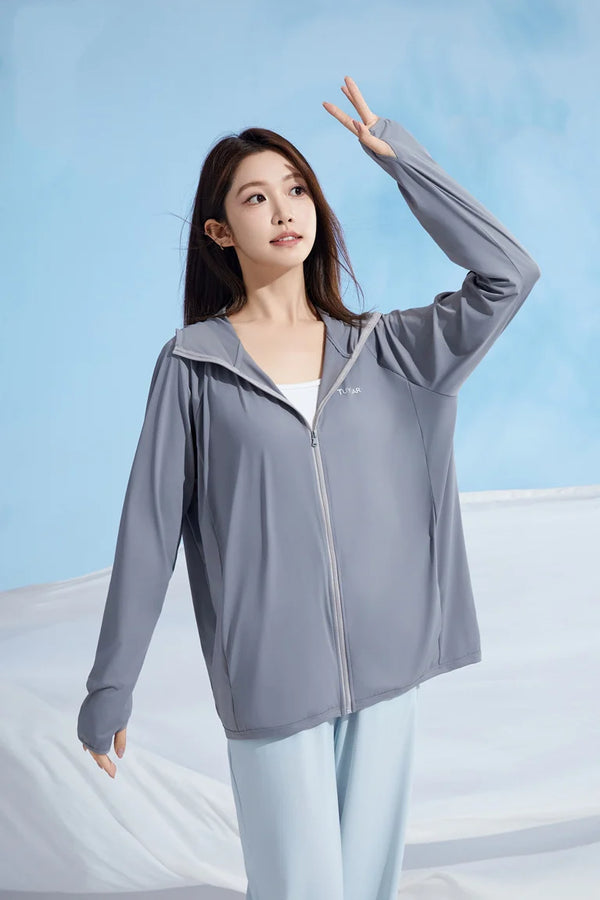 Women’s Plus-Size UV Protection Sun Coat – Loose Fit & Breathable Lightweight Layer
