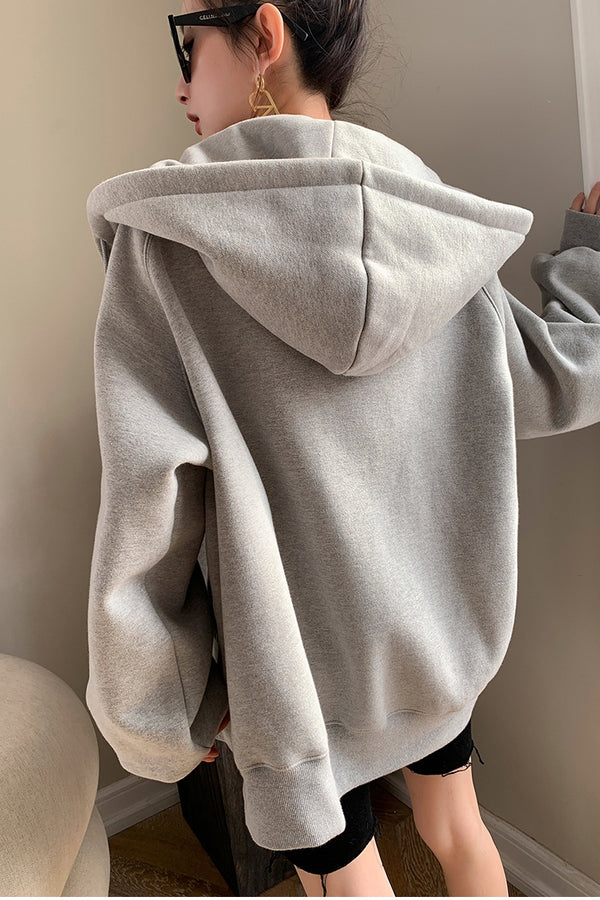 Women’s Zip Oversized Hooded Sweater