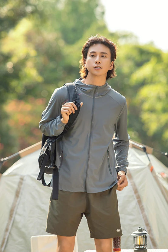 Men's Ice Silk UV Protection Jacket – Lightweight, Stretchy, Sun-Proof Outer Layer