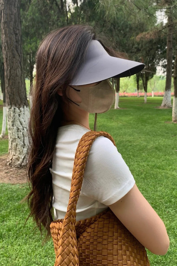 Women’s UPF 50+ Foldable Wide-Brim Sun Hat – Lightweight, Breathable, with Face Shield