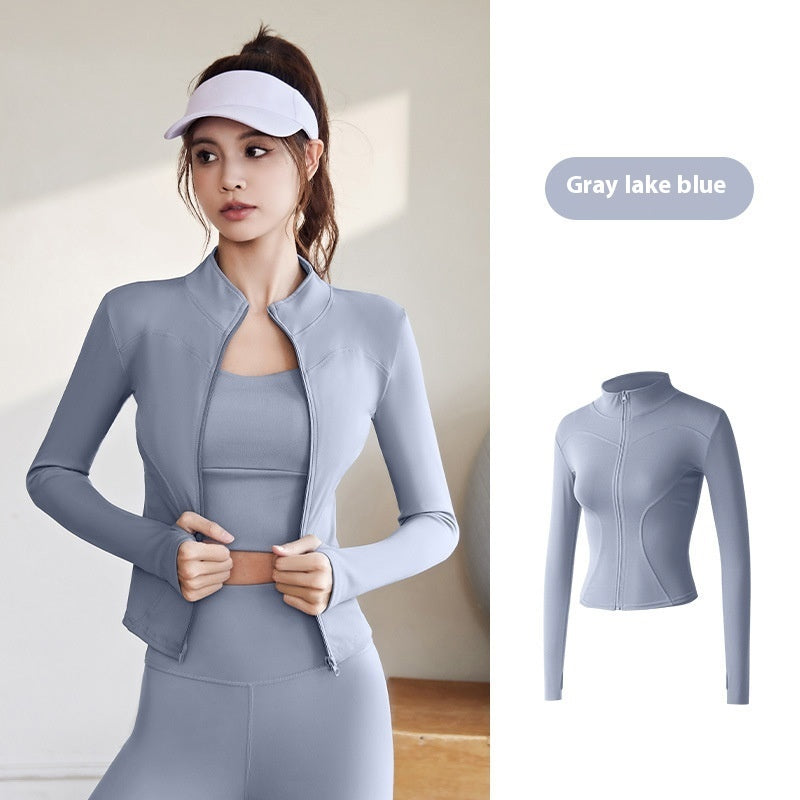 Slim Fit Zip-Up Yoga Jacket – Lightweight, Breathable, and Stylish Activewear