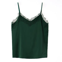 Eyelash Lace Satin Camisole Top – Elegant & Comfortable Sleepwear