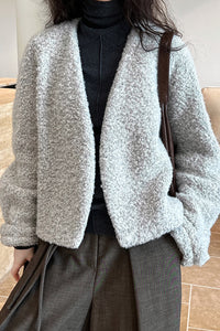 Wool Buttonless Cardigan