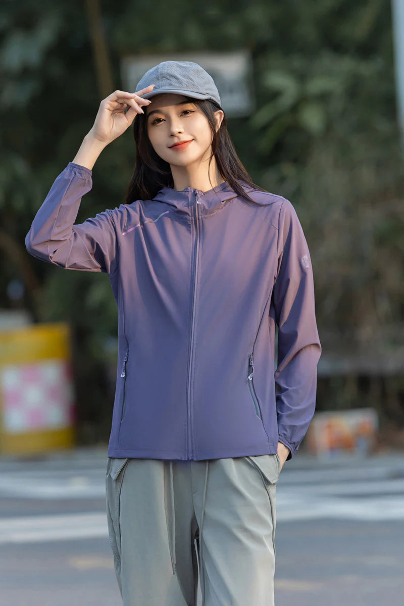 Women’s Ice Silk UV Protection Jacket – Lightweight, Stretchy, Sun-Proof Outer Layer