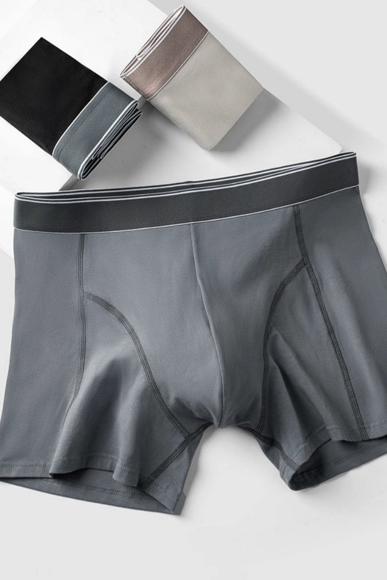 Men’s Cotton Sports Breathable 4" Boxer Briefs(4-Pack)