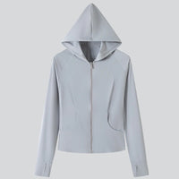 Women’s UPF 50+ Ice Silk Cooling Sun Protection Jacket – Lightweight, Breathable, with Side Pockets