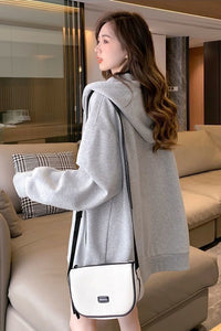 Women's Embroidered Zip-Up Sweater