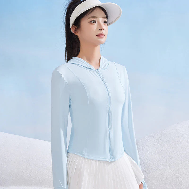 Women’s UPF 50+ Slim Fit Yoga Jacket – Cooling, Lightweight, Sun-Protective