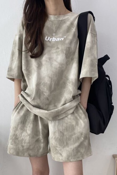 Casual Cotton Short Sleeve & Shorts Two-Piece Set