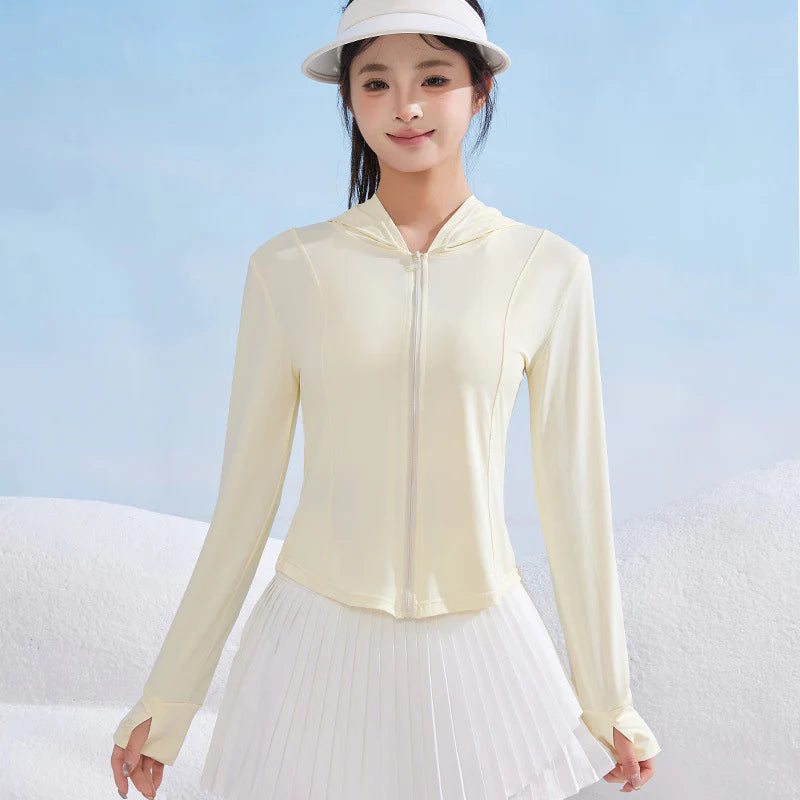 Women’s UPF 50+ Slim Fit Yoga Jacket – Cooling, Lightweight, Sun-Protective