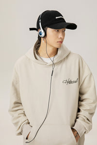 Retro Heavyweight Hoodie – Embroidered Lettering