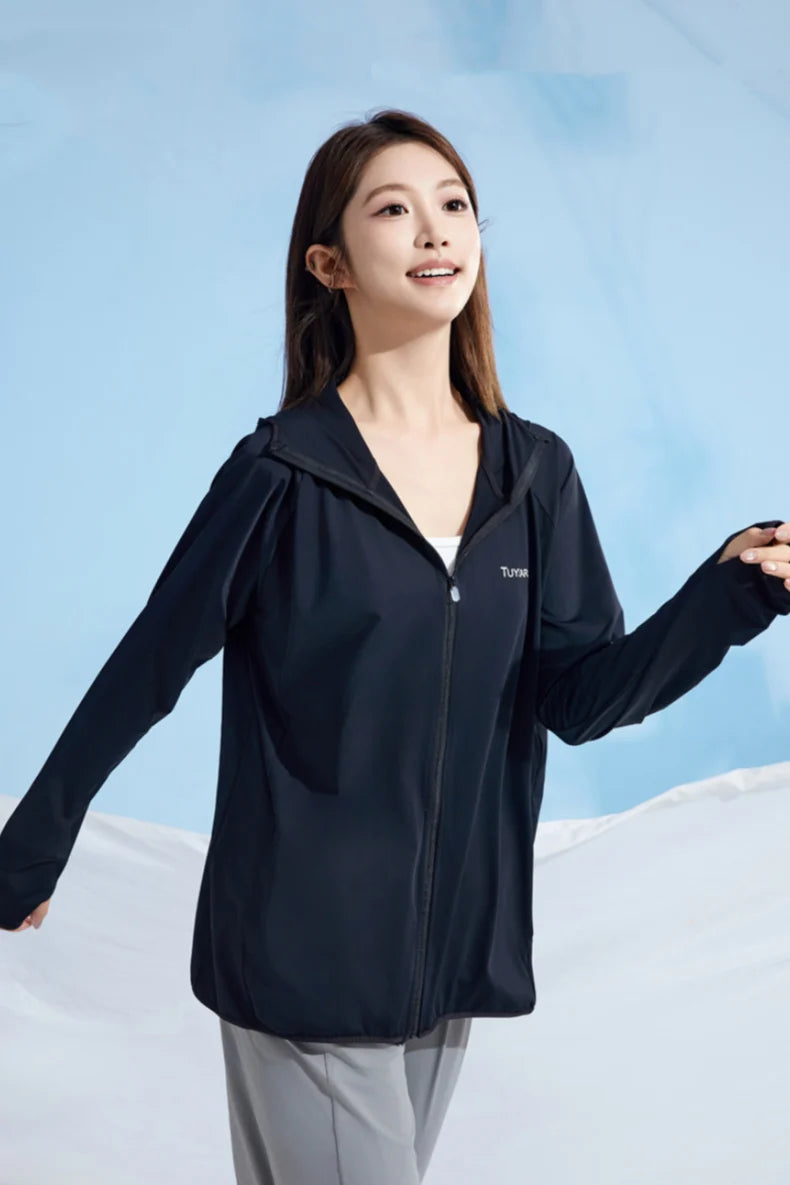 Women’s Plus-Size UV Protection Sun Coat – Loose Fit & Breathable Lightweight Layer