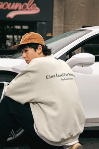 Retro American Graphic Crew Neck Sweatshirt – Oversized Pullover