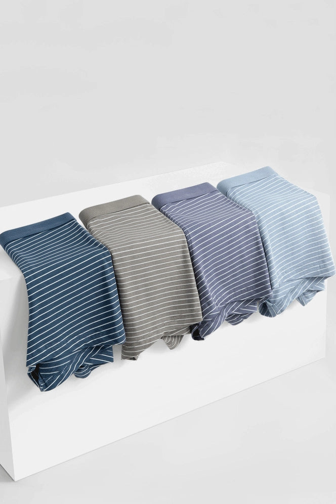 Men’s Modal Cotton Breathable 4" Boxer Briefs (4-Pack)