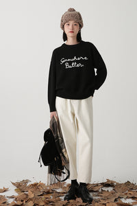"Somewhere Butter" Knit Sweater – Korean Style