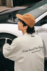Retro American Graphic Crew Neck Sweatshirt – Oversized Pullover