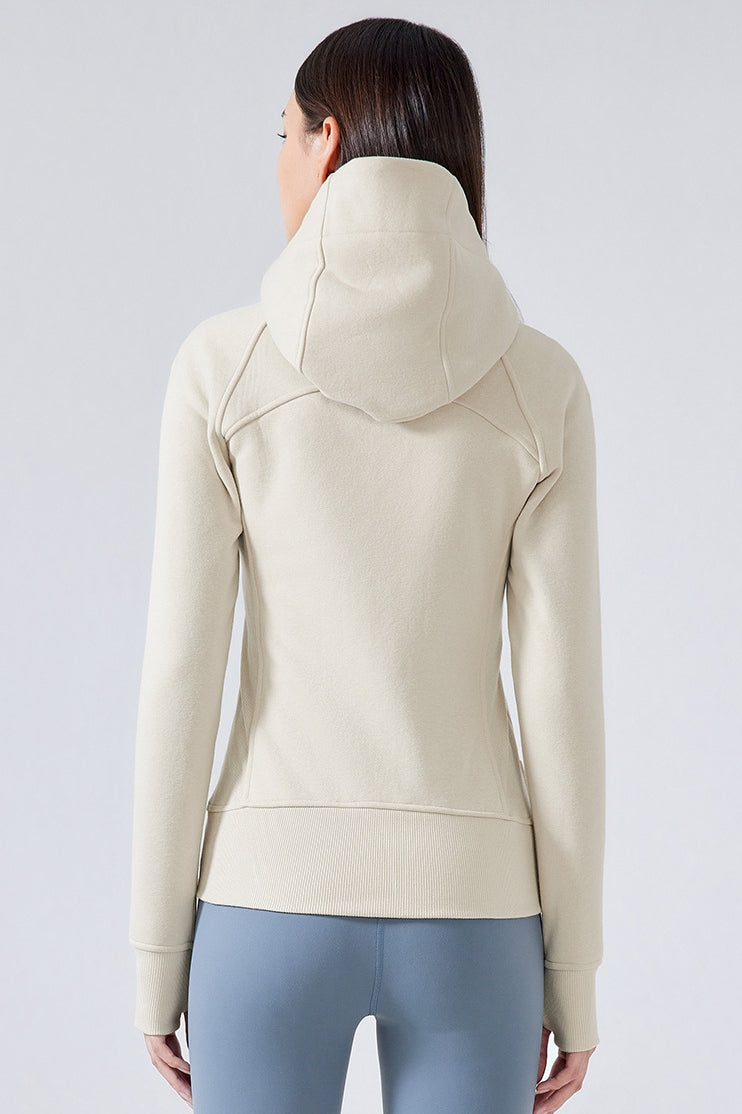 Women's Thick Warm Hooded Zip-Up Sport Jacket