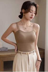 Push-Up Seamless Spaghetti Strap Camisole – Built-In Support & Smooth Fit