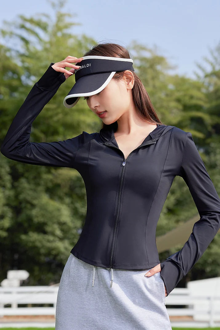 Women’s UPF 50+ Slim Fit Yoga Jacket – Cooling, Lightweight, Sun-Protective