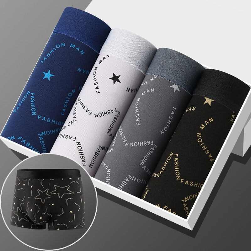 Men’s Mid-Rise Boxers Briefs - 4 Pack
