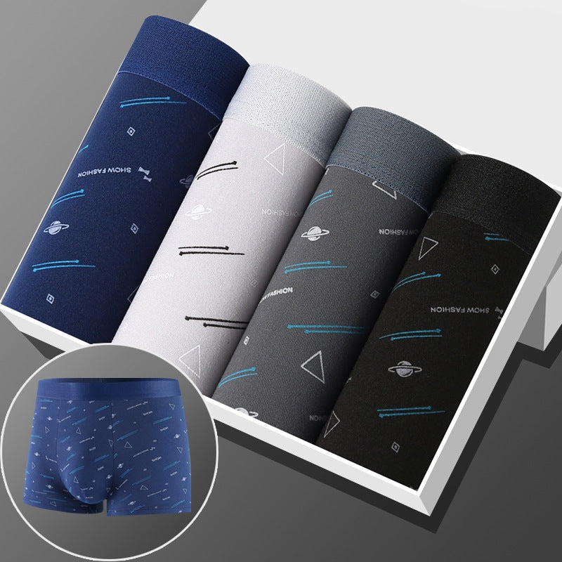 Men’s Mid-Rise Boxers Briefs - 4 Pack