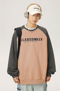 Men’s Color Contrast Patchwork Raglan Sleeve Sweatshirt – Trendy Fall & Winter Pullover