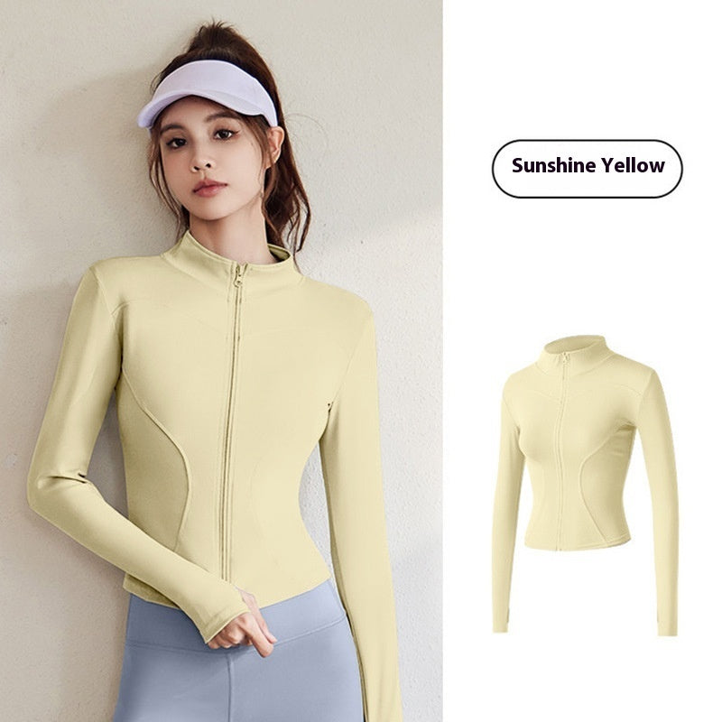 Slim Fit Zip-Up Yoga Jacket – Lightweight, Breathable, and Stylish Activewear