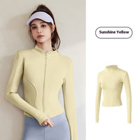 Slim Fit Zip-Up Yoga Jacket – Lightweight, Breathable, and Stylish Activewear