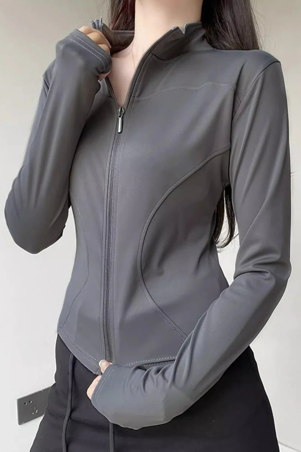 Women's UV Protection Yoga Jacket – Cooling, Stretch Fit, Long Sleeve Workout Layer