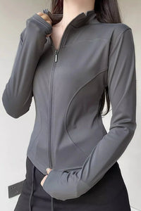 Women's UV Protection Yoga Jacket – Cooling, Stretch Fit, Long Sleeve Workout Layer