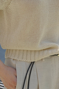 Round Collar Knit Top