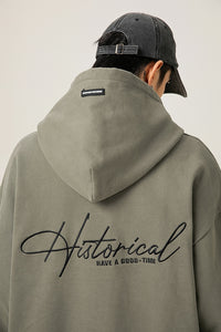Retro Heavyweight Hoodie – Embroidered Lettering
