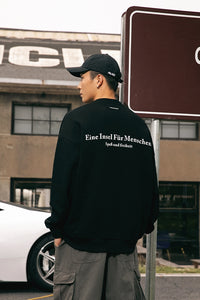 Retro American Graphic Crew Neck Sweatshirt – Oversized Pullover