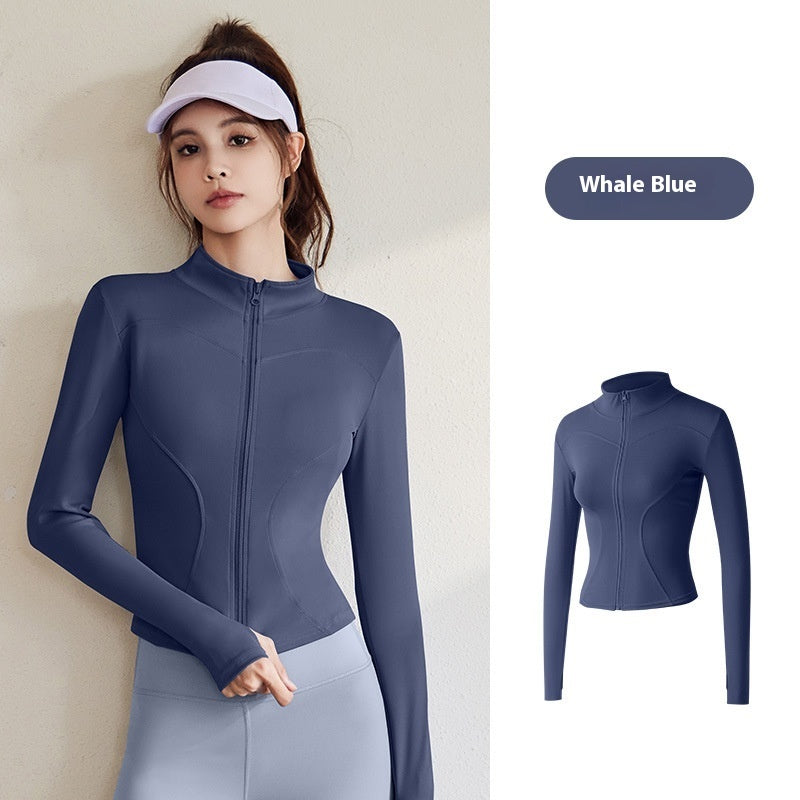 Slim Fit Zip-Up Yoga Jacket – Lightweight, Breathable, and Stylish Activewear