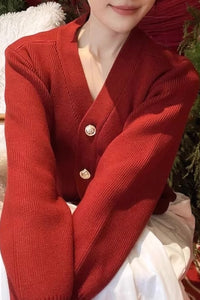 Knit Button-Up Cardigan