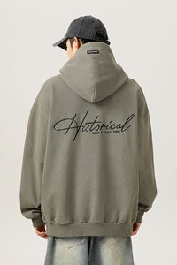 Retro Heavyweight Hoodie – Embroidered Lettering