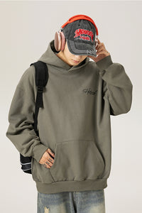 Retro Heavyweight Hoodie – Embroidered Lettering