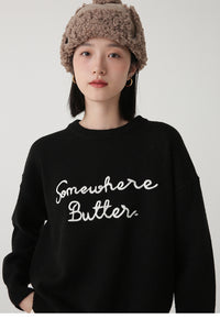 "Somewhere Butter" Knit Sweater – Korean Style