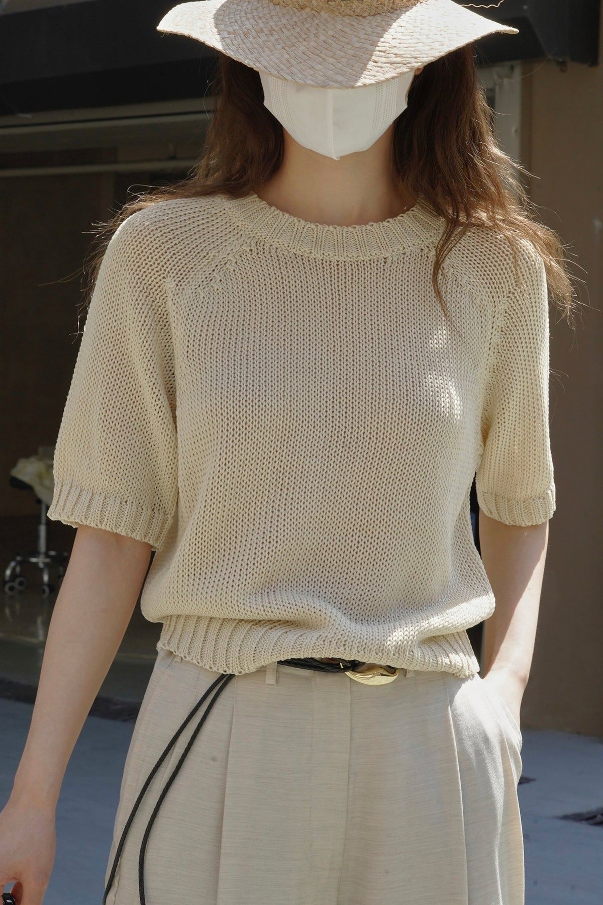 Round Collar Knit Top