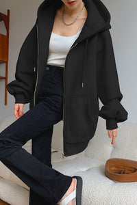 Women’s Zip Oversized Hooded Sweater