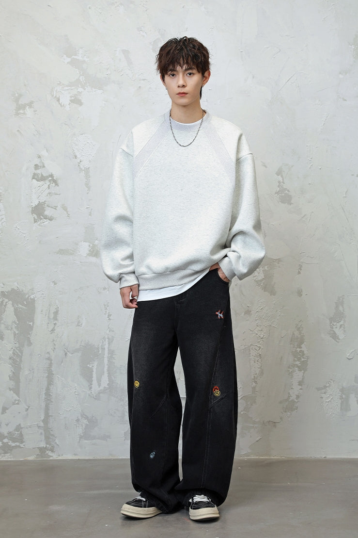 Men’s Heavyweight Crewneck Sweatshirt – Premium Space Cotton, Autumn/Winter