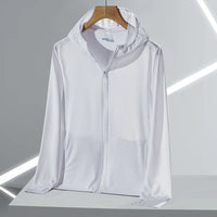 Women’s UPF 50+ Ice Silk Sun Protection Jacket – Cooling, Lightweight, Detachable Hood & Ponytail Slot