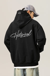 Retro Heavyweight Hoodie – Embroidered Lettering