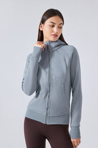 Women's Thick Warm Hooded Zip-Up Sport Jacket