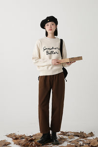 "Somewhere Butter" Knit Sweater – Korean Style