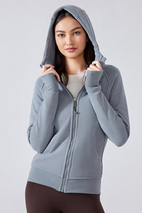 Women's Thick Warm Hooded Zip-Up Sport Jacket