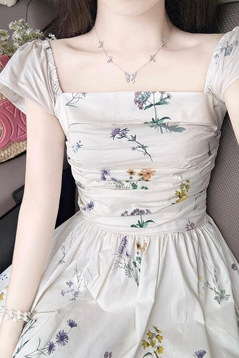Vintage Flower Maxi Dress