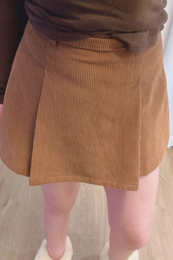 High Waisted Corduroy Skirt