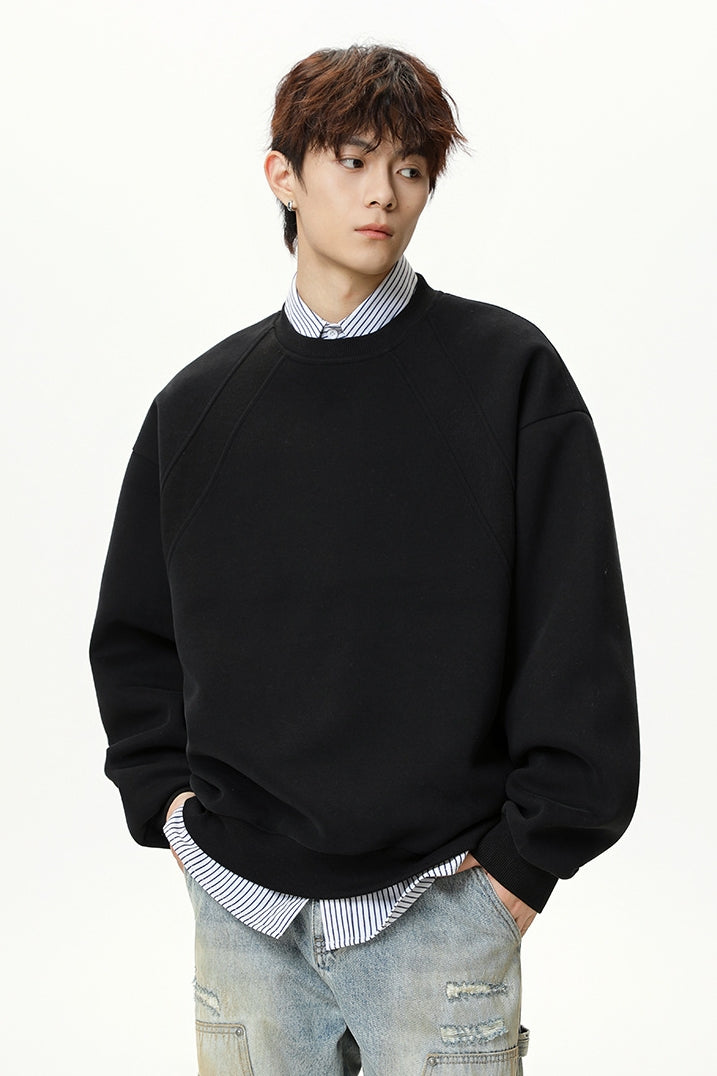 Men’s Heavyweight Crewneck Sweatshirt – Premium Space Cotton, Autumn/Winter