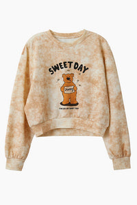 Bear Print Long Sleeve Sweatshirt